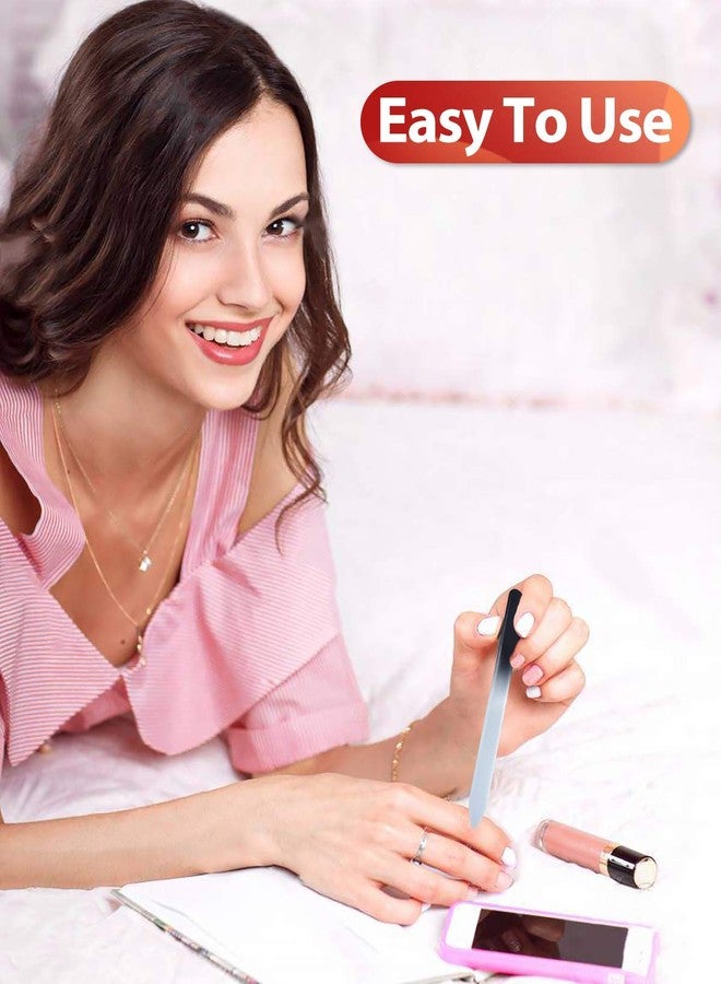 HealPure مبرد أظافر زجاجي وملمع أظافر، طقم فاخر مكون من 4 قطع: مبرد أظافر كريستالي وملمع أظافر زجاجي نانو، مع علبة، أداة مانيكير احترافية، مبرد أظافر تشيكي للأظافر الطبيعية، هدية للنساء والفتيات - Image 5